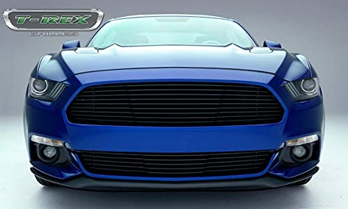 Compatible T-Rex Grilles with Mustang GT (2015-2017) Billet Grille, Black, 1 Pc, Replacement - PN #6215301