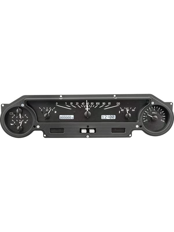 Dakota Digital Analog Dash Gauge System Compatible with 1964-65 Ford Falcon, Ranchero & Mustang Black Alloy Style White Backlighting