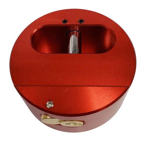 Red Trimax, (THPXLALRD), Solid Aluminum Hockey Puck Internal Shackle Lock, Universal Fit
