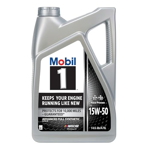 15W-50 Mobil 1 Advanced Full Synthetic Motor Oil, 5 Quart