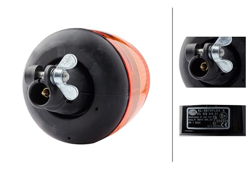 HELLA KL 006846011 Rotaflex Flex Mount Beacon Warning Light, Rotating Patterns, 24V, Amber