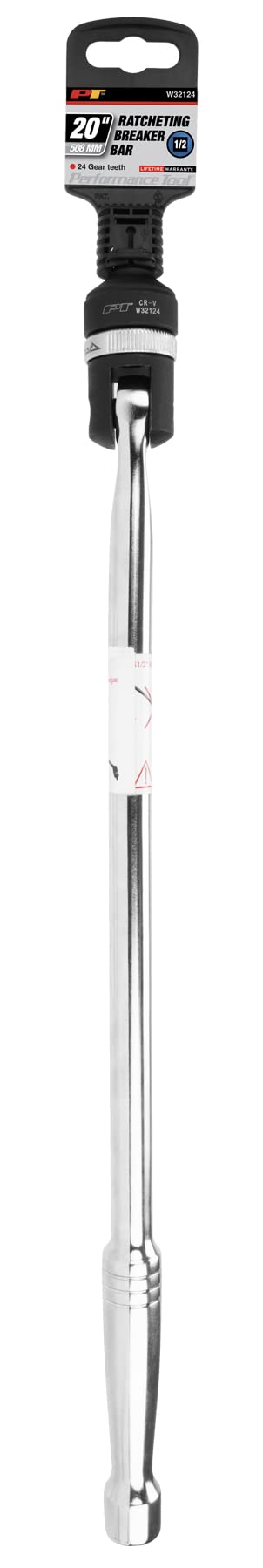W32124 Performance Tool 1/2-in Drive High Torque Flex Handle Home Improvement Hand Tool, Black/Silver, 18-Inches