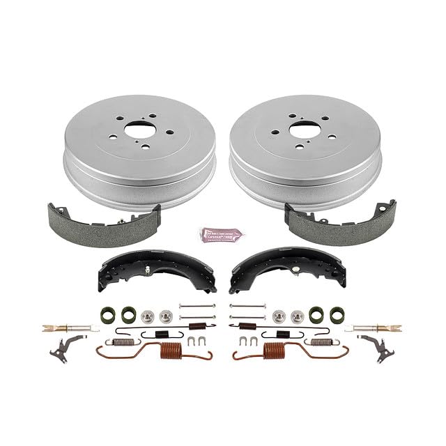 Power Stop KOE15412DK Rear Replacement Brake Kit-OE Brake Drums & Ceramic Brake Pads For Toyota Tacoma 2005-2015 [Model Specific]