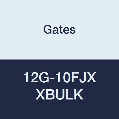 Gates XBULK 12G-10FJX MegaCrimp Couplings, Female JIC 37 Flare Swivel, Zinc Plated Carbon Steel, 4.80", 3/4" ID (Pack of 60)