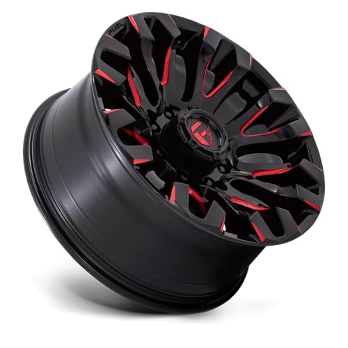 D829 QUAKE FUEL OFF-ROAD 20X9, 8X180, 5.04, 1mm GLOSS BLACK MILLED RED TINT - D82920901850