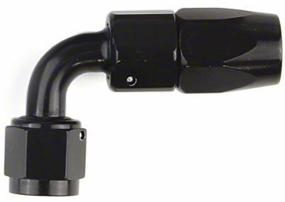 SpeedFX Full Swivel Hose End Fitting -12AN 90 Degree Black Anodized Aluminum, 3/4 Inch Thread Single SpeedFX 511290BK