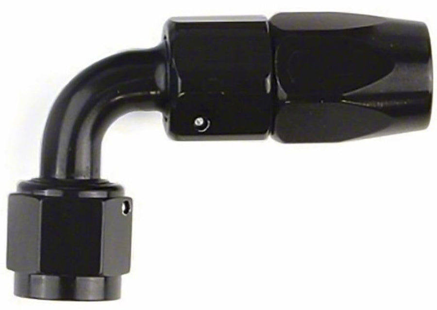 SpeedFX Full Swivel Hose End Fitting -12AN 90 Degree Black Anodized Aluminum, 3/4 Inch Thread Single SpeedFX 511290BK