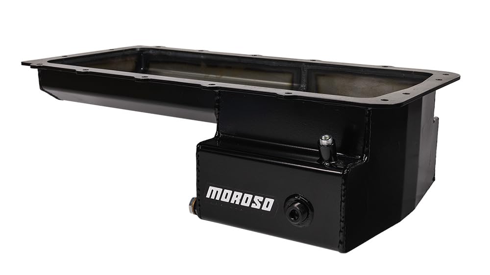 Moroso Steel 20573 Swap Oil Pan, Fits Ford 5.0 Coyote Engines in Early Ford Chassis, Front Sump