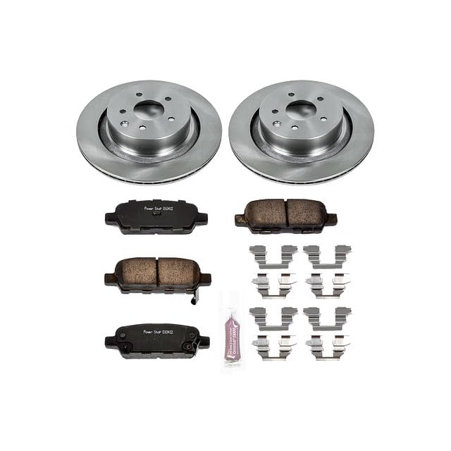 Power Stop KOE2986 Rear Replacement Brake Kit-OE Brake Rotors & Ceramic Brake Pads For INFINITI G35 2007-2008, INFINITI G37 2008-2013 [Model Specific]