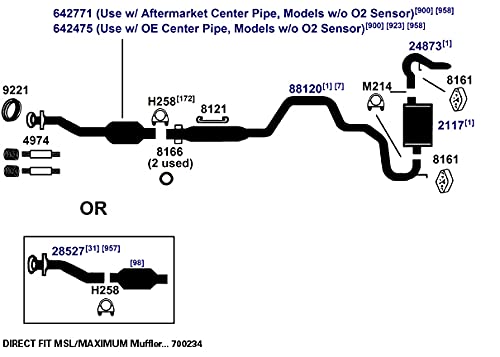Exhaust Muffler AP Exhaust Products 700234
