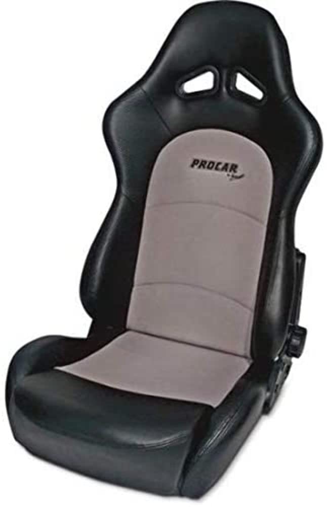 Black Vinyl Trim, Gray Velour Insert ProCar by Scat 80-1615-73 Racing Sportsman Pro Recliner Common Seat
