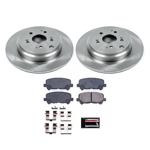 POWERSTOP Rear KOE4685 Autospecialty Replacement Brake Kit with Brake Rotors and Ceramic Brake Pads For 2007-2013 Acura MDX | 2010-2013 ZDX | 2011-2017 Honda Odyssey | 2009-2011 Honda Pilot