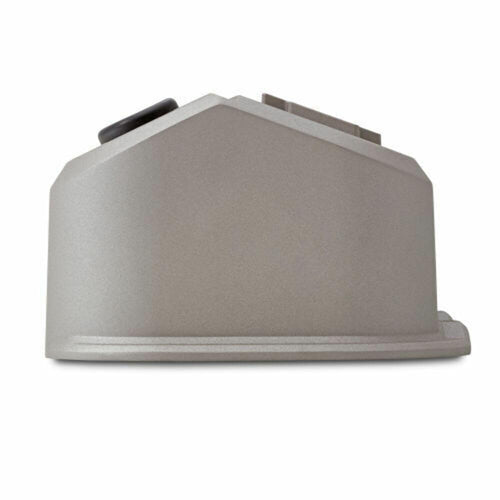 Proform Slant-Edge Valve Cover, Tall, Baffled, Breather Hole, Raised Chevrolet Logo, Aluminum, Gray Crinkle Powder Coat