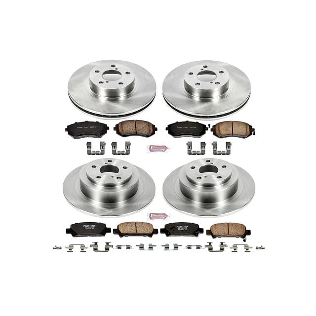 Power Stop KOE2750 Replacement Brake Kit-OE Brake Rotors & Ceramic Brake Pads For Subaru Legacy 2002-2004 [Model Specific] Autospecialty