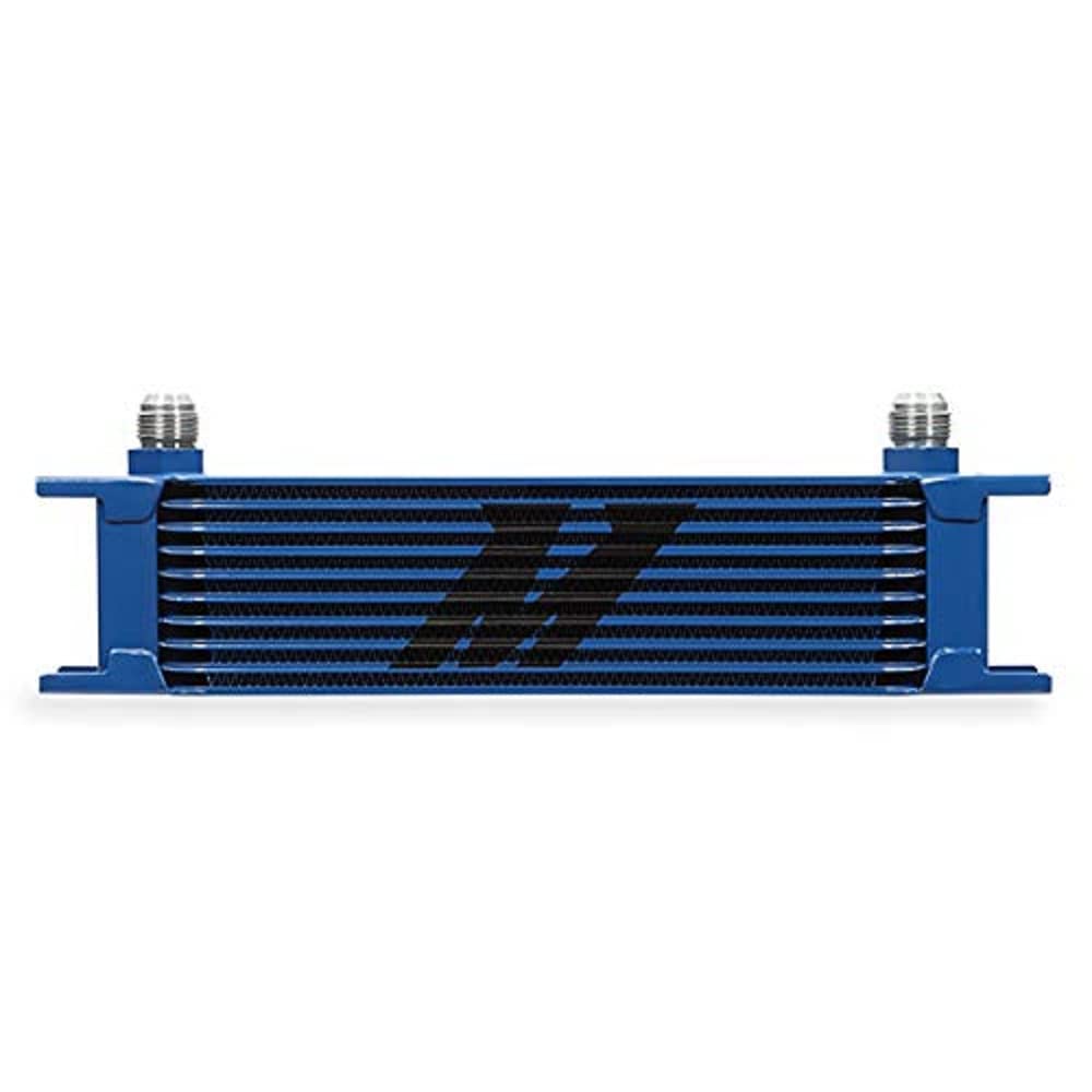 10 Row Mishimoto MMOC-10BL Universal Oil Cooler, Blue