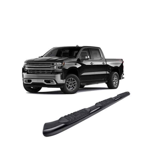 Extreme Black Horse Wheel-to-Wheel Side Steps Satin Black Compatible with 2019-2024 Silverado/Sierra 1500|2022-2023 Chevrolet Silverado 1500 LTD|2022-2022 GMC Sierra 1500 Limited-GMBK-NL-19