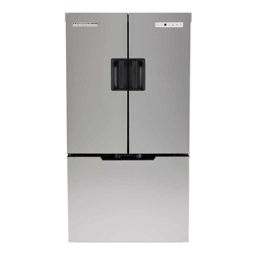 Refrigerator NORCOLD N15DCSS; Dual Compartment 3 Door Refrigerator With Freezer; Permanent; 15 Cubic Foot; 32-3/4 Inch Width x 24 Inch Depth x 63-5/16 Inch Height; 6.5 Amp Draw At 12 Volt DC