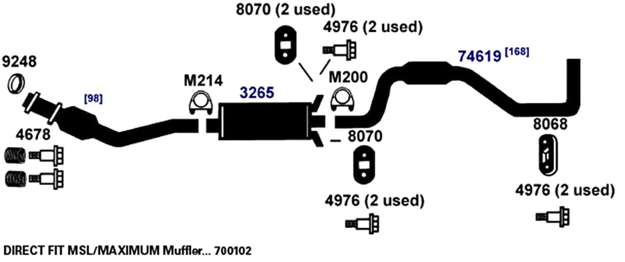Exhaust Bracket AP Exhaust Products 8070