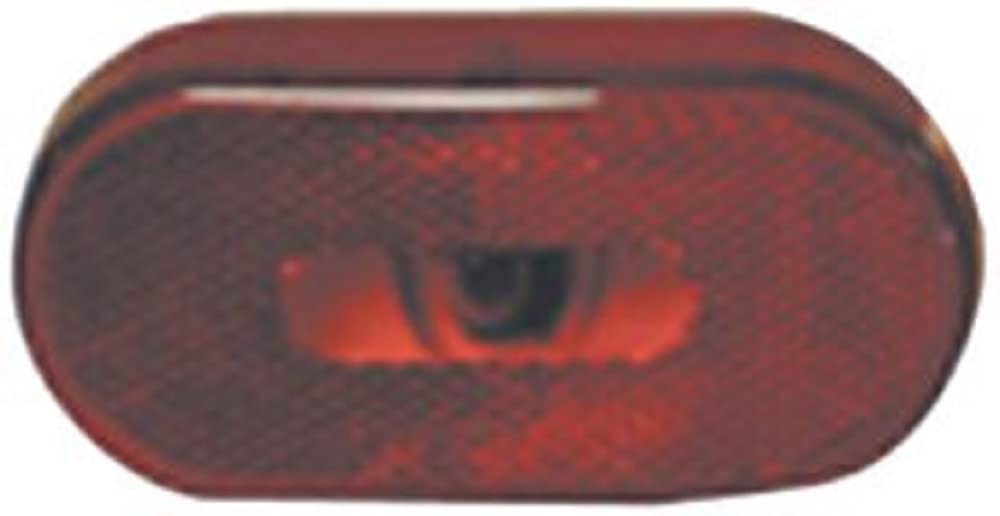 003-54P Fasteners Unlimited 12 V Red Oval Clearance Light