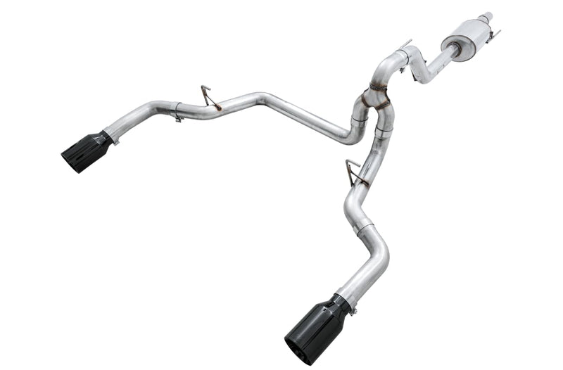 0FG AWE Dual Exit Exhaust for '15-'20 F-150-5" Diamond Black Tips