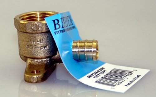 Drop Ear Elbow Brass, 1/2" x 1/2"FPT, 10 Pack