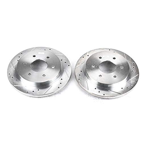 Rear Power Stop JBR994XPR Drilled & Slotted Evolution Rotor Pair