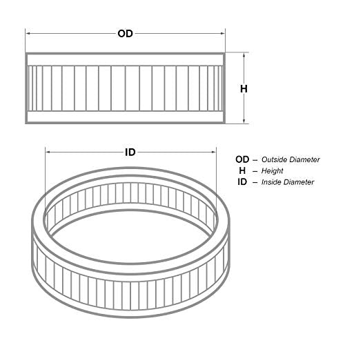 Air Cleaner Edelbrock Element, Red 43666