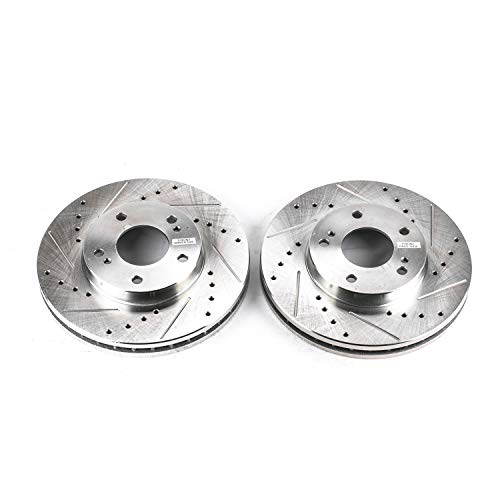 Power Stop Front JBR552XPR Drilled & Slotted Rotor Pair For Nissan 300ZX 1989-1996 [Model Specific] Evolution
