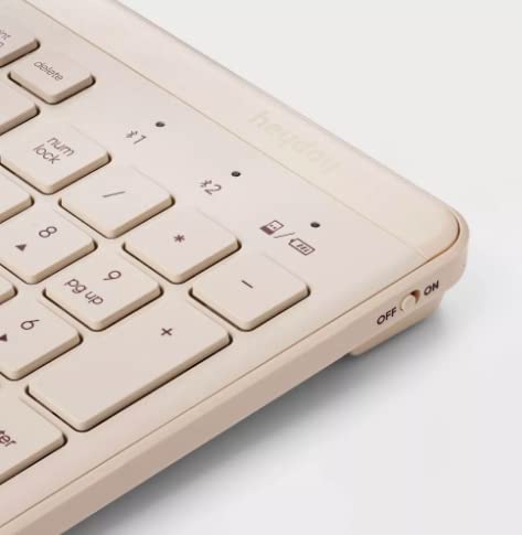 Bluetooth Keyboard Heyday with Numpad - Stone White