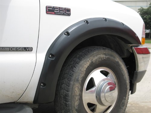 Lund Elite Series RX311SA Black Rivet Style Standard Front Fender Flare - 2 Piece