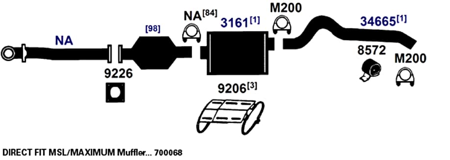 700068 AP Exhaust Products Muffler Exhaust