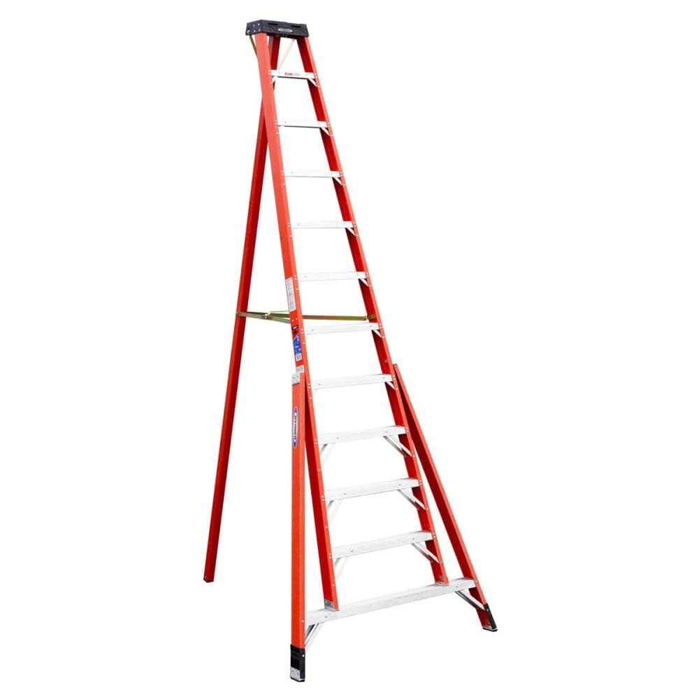 12-Foot Werner FTP6212 Fiberglass Tripod Ladder, 300-Pound Duty Rating
