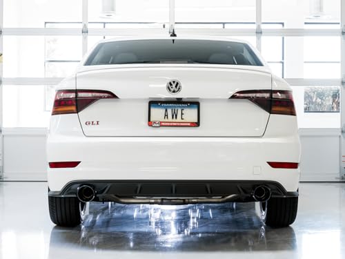 AWE Tuning Volkswagen Jetta GLI Mk7 18-21 Track Edition Exhaust - Diamond Black Tips (Fits OEM DP) - 3020-23036