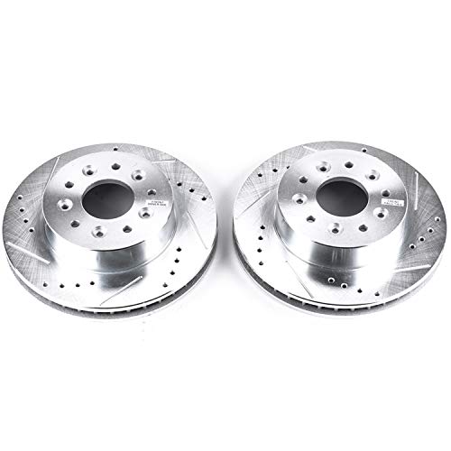 Power Stop AR8210XPR Evolution Front Drilled & Slotted Rotor Pair For Chevrolet Corvette 1963-1982 [Model Specific]
