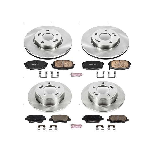 Power Stop KOE6945 Front and Rear Replacement Brake Kit-OE Brake Rotors & Ceramic Brake Pads For Kia Soul 2014-2016 [Model Specific]