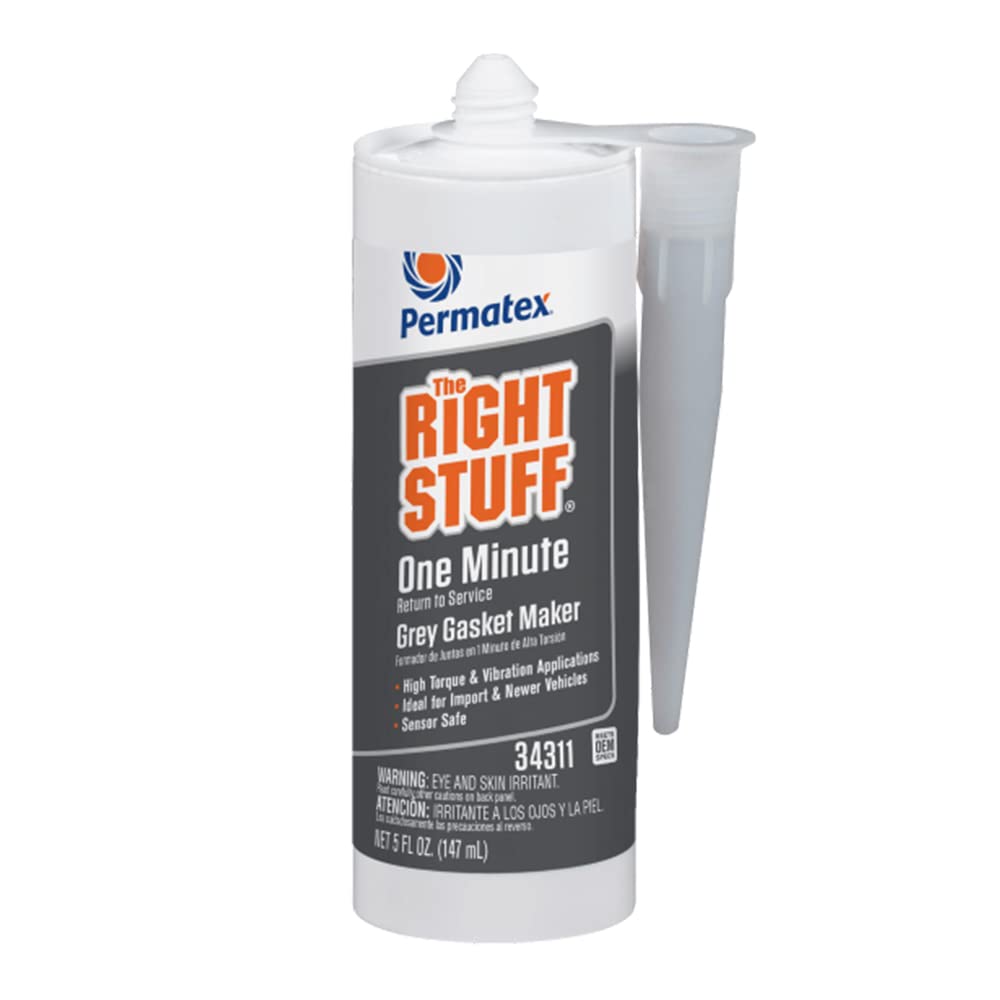 The Right Stuff Permatex 34311 1 Minute Grey Gasket Maker, 5 oz