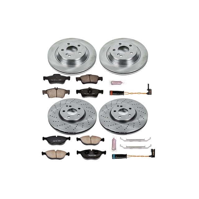 Power Stop Autospecialty KOE6747 Front and Rear Replacement Brake Kit-OE Brake Rotors & Ceramic Brake Pads For Mercedes-Benz S430 2003-2006 [Model Specific]