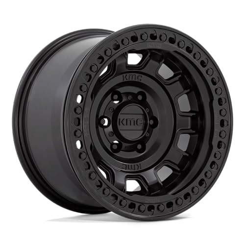 Km236 Kmc Tank Beadlock Wheel 17x9 5x127 Satin Black -38mm - FREE T-SHIRT INCLUDED!