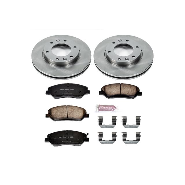 Brake Kit PowerStop For Entourage 2007-2008, Kia Sedona 2006-2012, Kia Sedona 2014 [Model Specific] - Autospecialty Front OE Disc Rotors & Ceramic Brake Pads Replacement, KOE4664