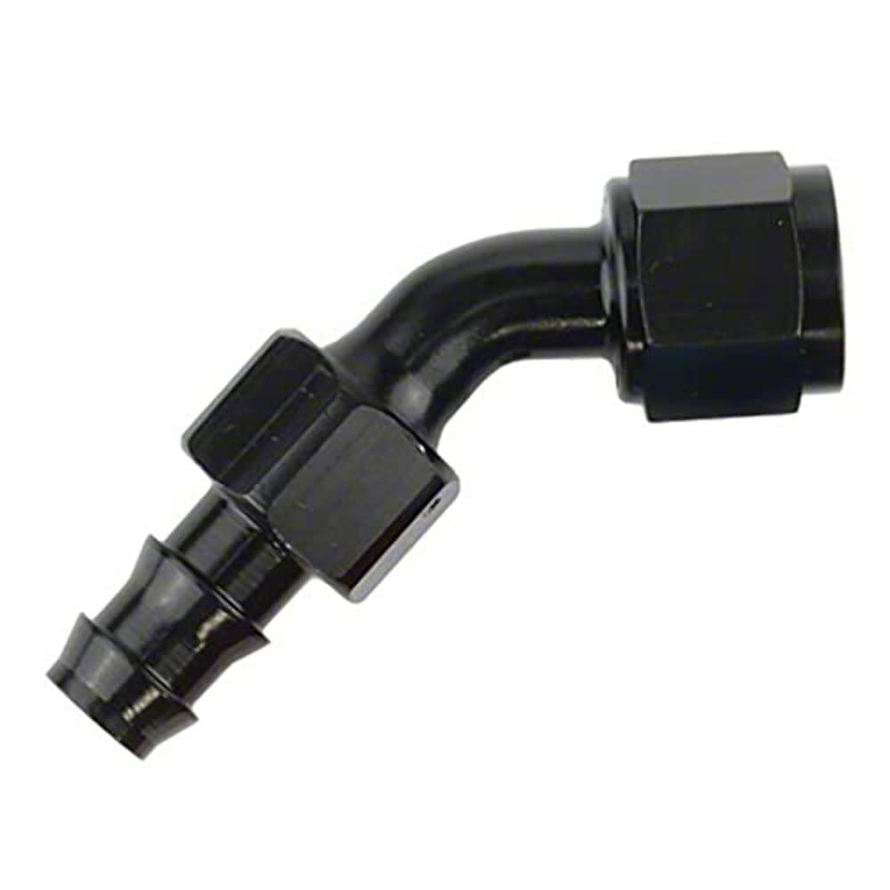 45 Blk Push-on Hose End -8an X