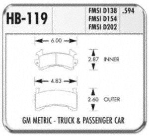 SuperDuty Hawk Performance HB119P.594 Brake Pad