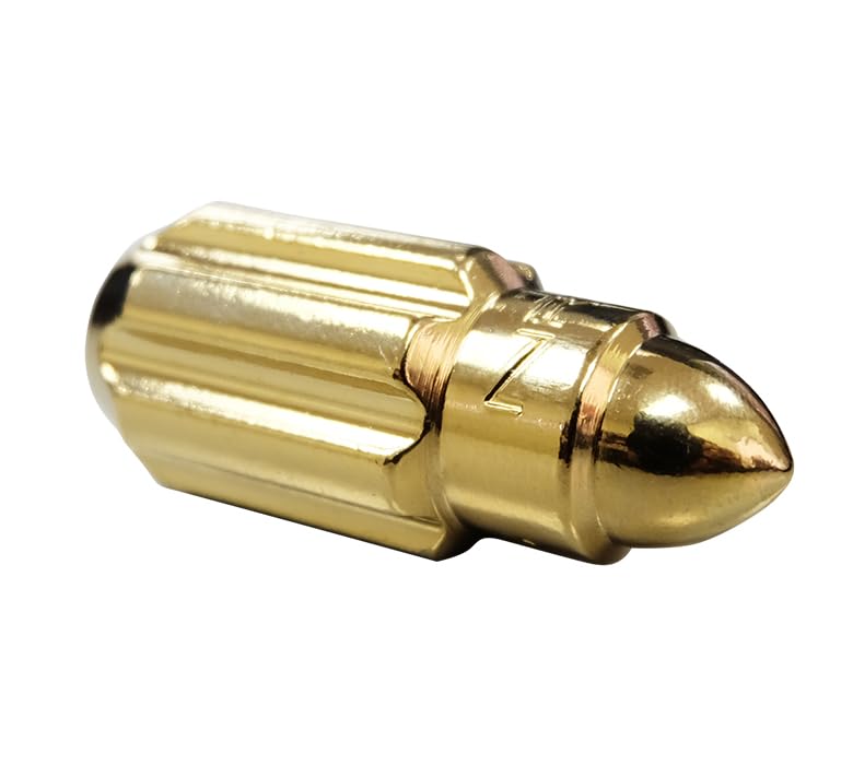 NRG Innovations M12 x 1.25 Steel Lug Nut Set NRG-LN-LS510CG-21 Bullet Shape, Anodized Finish 21 Pc Chrome Gold with Lock Key
