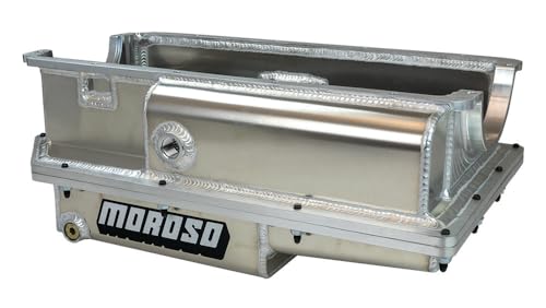 Moroso 20398 Aluminum Wet Sump Oil Pan 2 Piece, Fits SBF 351W w/Energy Block, Single Stage 16AN Pick Up