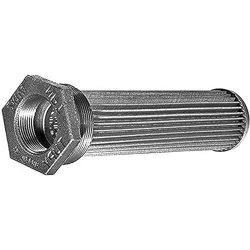 Buyers Products Thru-Wall Sump Strainer 2 Inch NPT Male Thread To 1-1/4 Inch NPT Port Thread With Zinc-Plated Bushing, Truck & Trailer Hydraulic Accessories