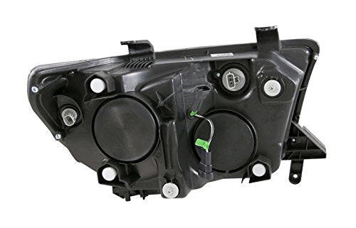 Headlight Assembly Anzo USA Clear Lens Pair Black w/U-Bar 111294