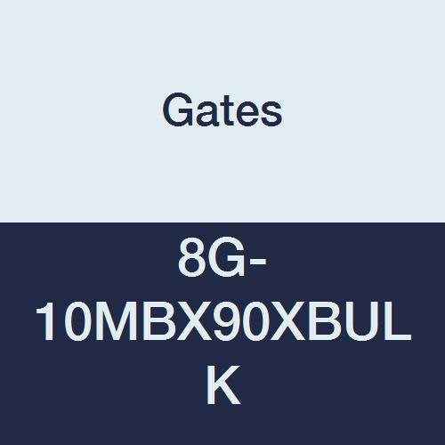 MegaCrimp Gates 8G-10MBX90XBULK Couplings, Male O-Ring Boss Swivel, Zinc Plated Carbon Steel, 3.16", 90° Bent Tube, 1/2" ID (Pack of 50)