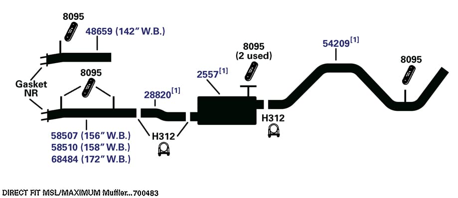 Exhaust Pipe AP Exhaust 54209
