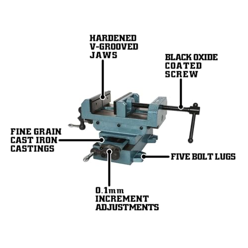 Wilton Drill Press Cross-Slide Vise, 6" Jaw Width & Max Opening, 2" Jaw Depth (Model CS6)