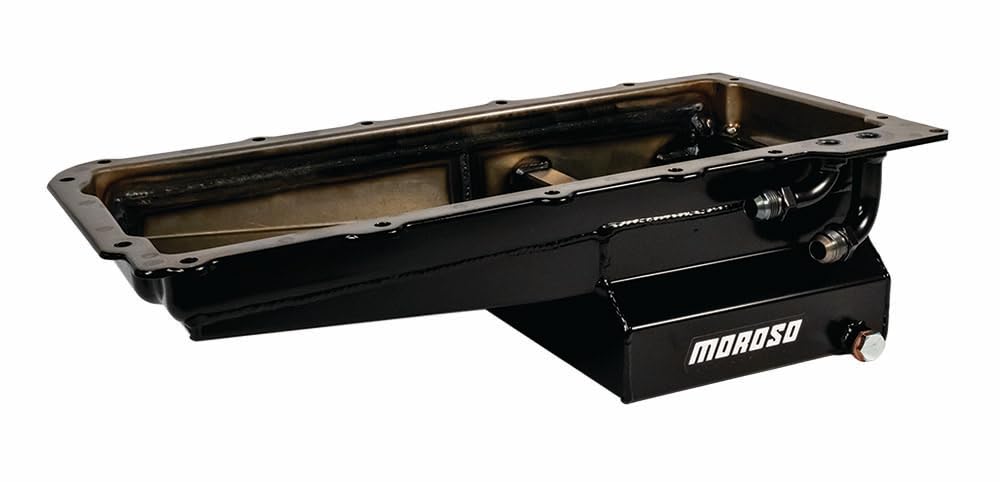 Moroso Steel Oil Pan 20141, Fits GM LS Engines w/early GM Swaps, Remote Oil Filter Design
