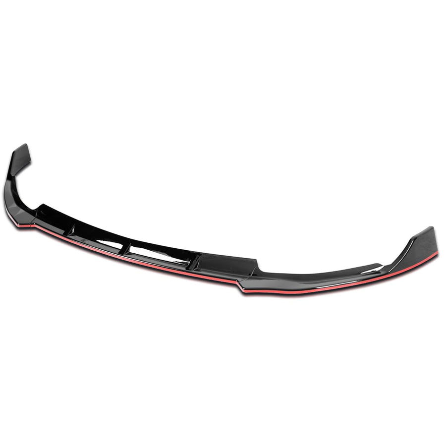 Glossy Black Spec-D Tuning Red Trim Front Bumper Lip Spoiler 3PC Compatible with 2019-2021 Mercedes Benz W205